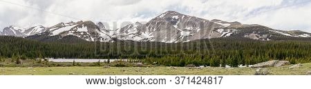 Brainard Lake And Indian Peaks Near Nederland, Colorado, On A Spring Day
