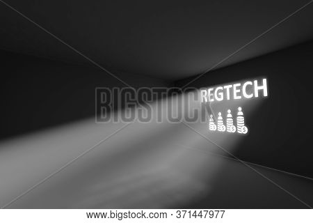 Regtech Rays Volume Light Concept 3d Illustration