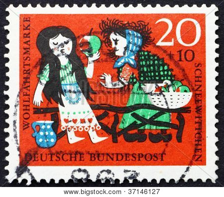Znaczek Niemcy 1962 Snow White i czarownica, sceny z