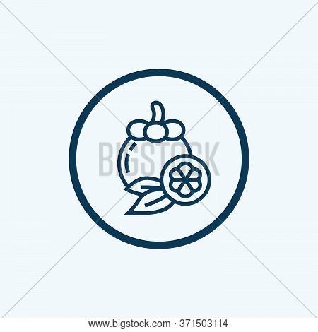 Mangosteen Icon Isolated On White Background From Summer Food And Drink Collection. Mangosteen Icon 