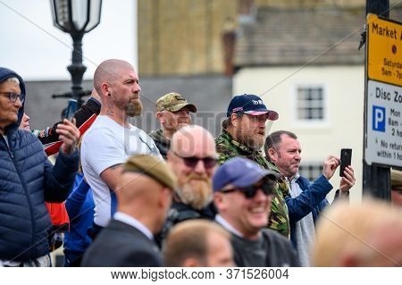 Richmond, North Yorkshire, Uk - June 14, 2020: Anti Blm Protesters At A Black Lives Matter Protest I