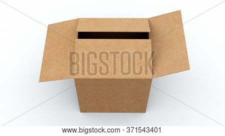 Cardboard Box For Sending Various Products, Computer Generated. The Concept Of Safe Transportation O