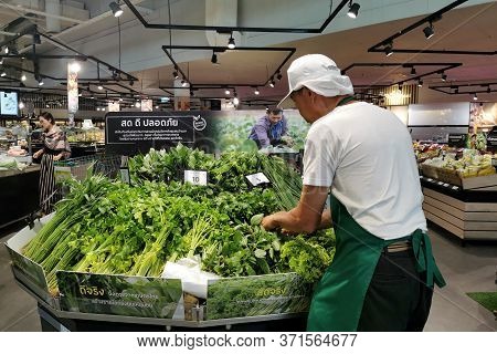 Bangkok, Thailand - June 15, 2020 : Asian Retirement Senior Man People Are Starting New Work As A Sh