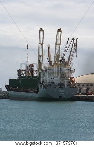 Ilheus, Bahia / Brazil - March 26, 2012: Ship Is Seen At The Port Of Ilheus, Southern Bahia.