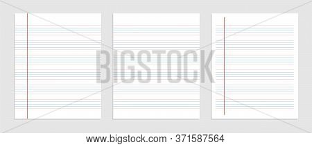 Five Line English Paper Sheet Of Notebook