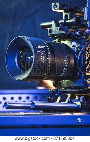 Kyiv, Ukraine - 04.17.2020: Studio Shoot Of Professional Video Camera Arri Alexa Mini Lf With Lens,