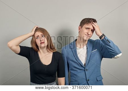 Forgetful Holding Hand To Hair, Touches Head Forgot Something Important Regrets About Mistake Feels 