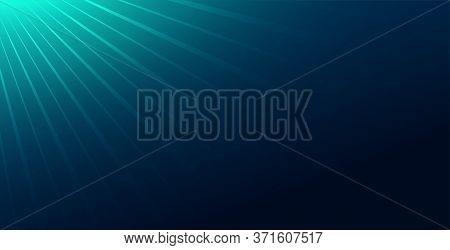 Abstract Blue Background With Light Rays Falloff