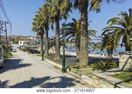 Panorama Of Town Of Nea Fokea, Kassandra, Chalkidiki, Greece