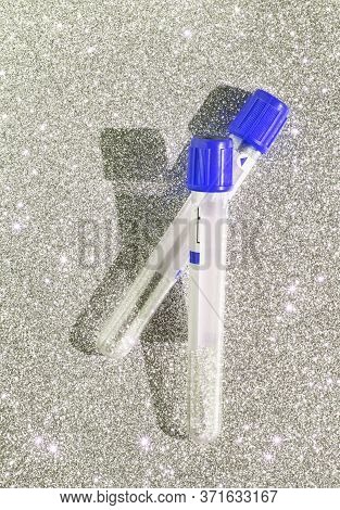 Medical Tubes To Diagnostic Test Dna, A1c Or Hiv Analysis.