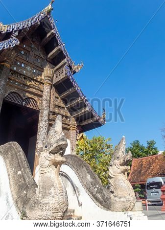 Chiang Mai Thailand-11 January 2020:prasat Temple,chiang Mai According To Evidence, The Inscription 