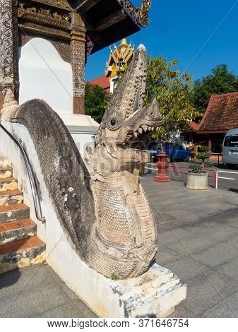 Chiang Mai Thailand-11 January 2020:prasat Temple,chiang Mai According To Evidence, The Inscription 