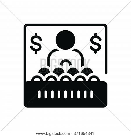 Black Solid Icon For Small-business Small Business Shop Owner Achievement