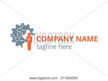 Human Resources (hr Company) Or Team Work (working Solutions) Logo Template - Circular Emblem With P