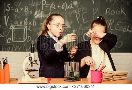 Basic Knowledge Of Chemistry. Girls Study Chemistry. Make Studying Chemistry Interesting. Educationa