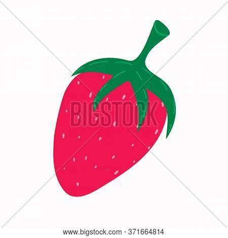 Strawberry Icon. Vector Clipart. Isolated Illustration On White Background.
