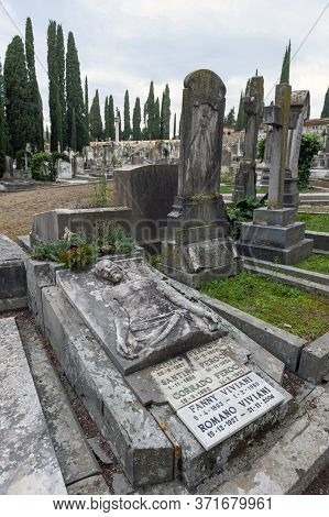 Florence, Italy - October 2019: The Grave Of Corrado Feroci Aka Professor Silpa Bhirasri, A Tuscan-b