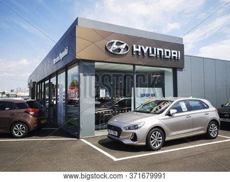 Cardiff, Uk: June 02, 2020: Hyundai Car Dealership. The Hyundai Motor Company, Commonly Known As Hyu