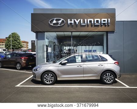Cardiff, Uk: June 02, 2020: Hyundai Car Dealership. The Hyundai Motor Company, Commonly Known As Hyu