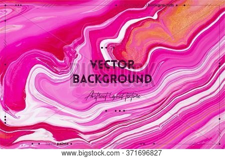 Fluid Art Texture. Abstract Background With Swirling Paint Effect. Liquid Acrylic Picture With Artis
