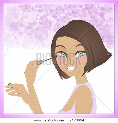 Schönheit, die Anwendung von mascara