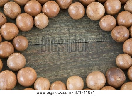 Macadamia Nuts - Macadamia Integrifolia. Text Space