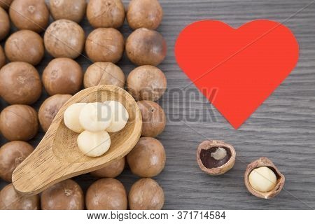 Macadamia Nuts - Macadamia Integrifolia. Text Space