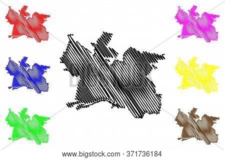 Zhytomyr City (ukraine) Map Vector Illustration, Scribble Sketch City Of Zhytomyr Map