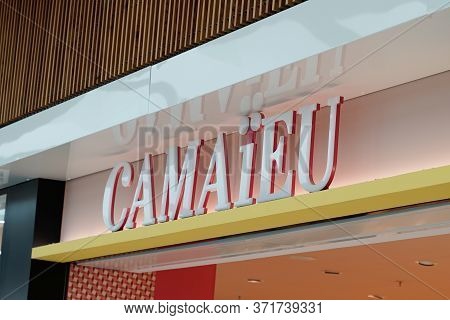 Bordeaux , Aquitaine / France - 09 24 2019 : Camaieu Store Camaïeu Shop Sign In Mall French Clothing
