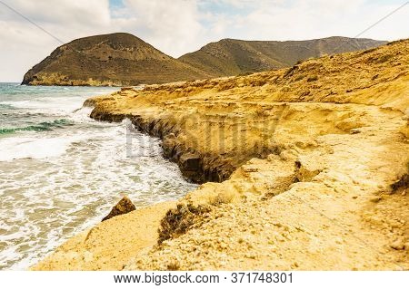 Seascape. Beach El Playazo, Cabo De Gata, Province Almer