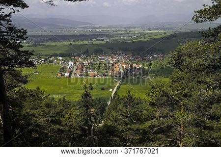 Village Under Chopok Peak - Pavcina Lehota View From Demanovska Mountain.