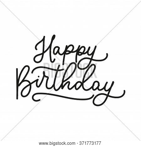 Happy Birthday Festive Card With Lettering