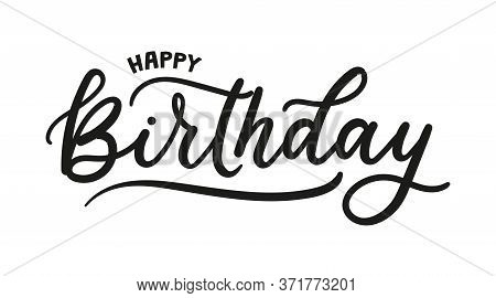 Happy Birthday Greeting Card With Lettering