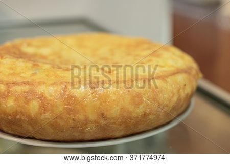 Spanish Omelette On A White Plate Yummy