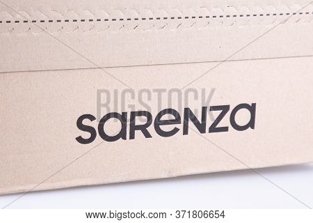 Bordeaux, Aquitaine / France - 11 12 2019 : Sarenza Shoes Delivery By Internet In Parcel