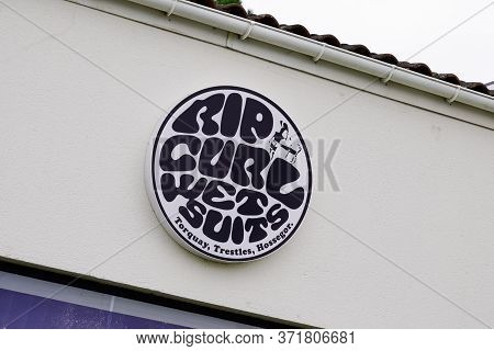 Bordeaux , Aquitaine / France - 11 18 2019 : Rip Curl Round Store Logo Sign Shop Surf Board Fashion