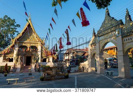 Loei Chiang Khan  Thailand-07 December 2019:wat Si Khun Temple Was Built In 2199 B.e., Located At 37