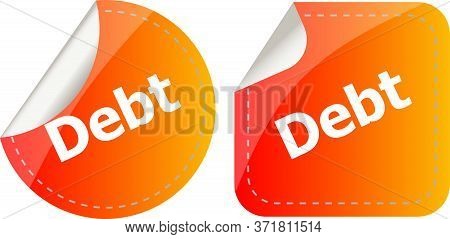 Derb Word On Stickers Button Set, Business Label