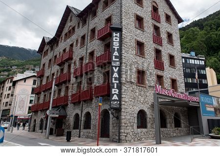 Andorra La Vella, Andorra : 2020 June 8 :   Cloudy Day In Museu Carmen Thyssen In The In The Comerci