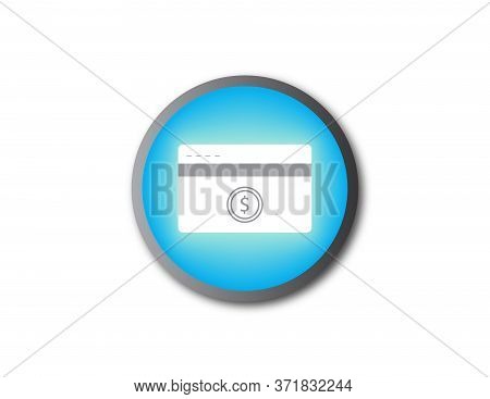 Online Payment Button. Credit Card Vector Icon