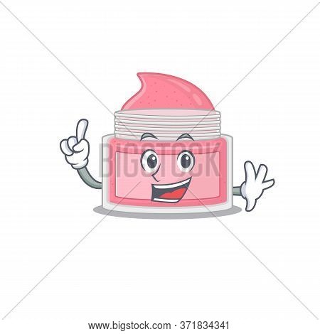 Body Srub Caricature Design Style With One Finger Pose