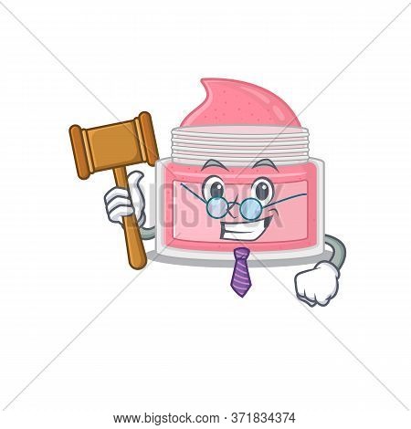 A Judicious Judge Of Body Srub Caricature Concept Wearing Glasses