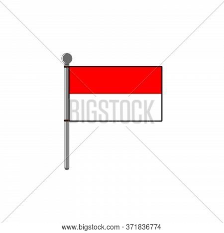 Indonesian Flag Vector Design Template Illustration