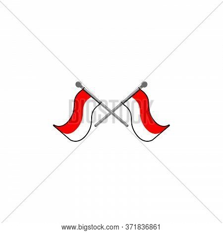 Indonesian Flag Vector Design Template Illustration