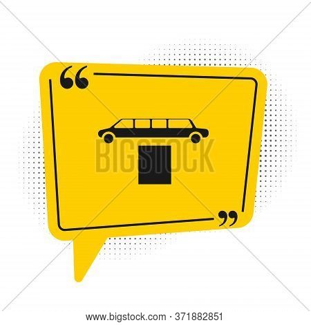 Black Luxury Limousine Car And Carpet Icon Isolated On White Background. For World Premiere Celebrit
