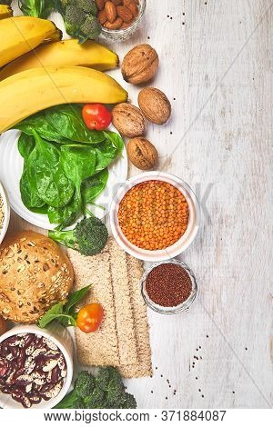 Set Of High Dietary Fibre Health Food Product Concept