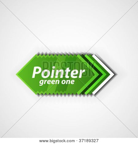 Vector green pointer object