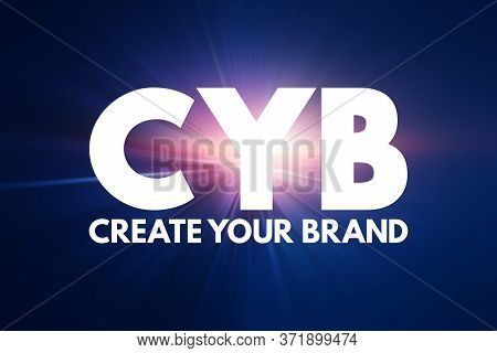 Cyb - Create Your Brand Acronym, Business Concept Background