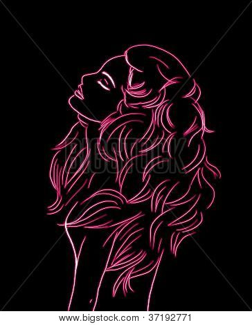 Ritratto femminile donna disegno