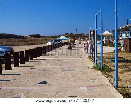 Famous Tourist Attraction Coastal Broadwalk Path Surrounding The Archaeological Park And Part Of Ope